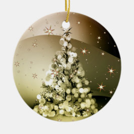 Weihnachts-Party Golden Tree Shiny Sparkle Keramik Ornament