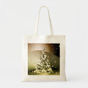 Weihnachts-Party Golden Tree Shiny Sparkle Tragetasche