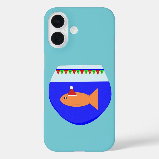 Weihnachts-Party Goldfish Custom iPhone Case (Rückseite)