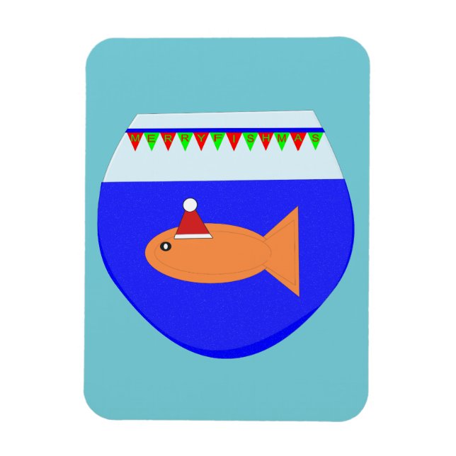 Weihnachts-Party Goldfish Custom Magnet (Vertikal)
