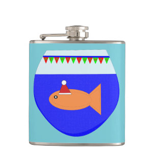 Weihnachts-Party Goldfish-Flask Flachmann