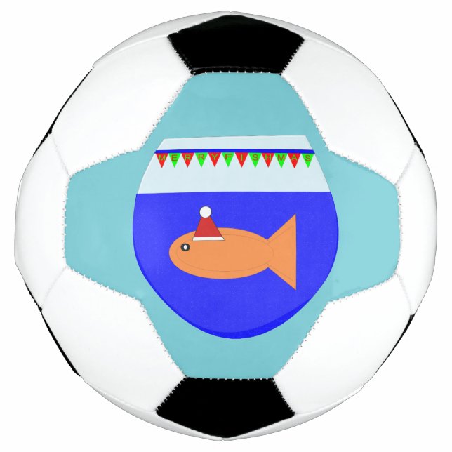 Weihnachts-Party Goldfish Soccer Ball (Vorderseite)