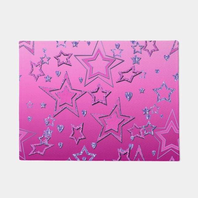 Weihnachts Party Gradienten Glitzer Glanz Konfetti Fußmatte (Vorderseite)