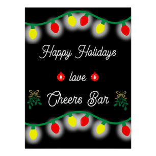 Weihnachts-Party Happy Hour Werbeaktion Poster