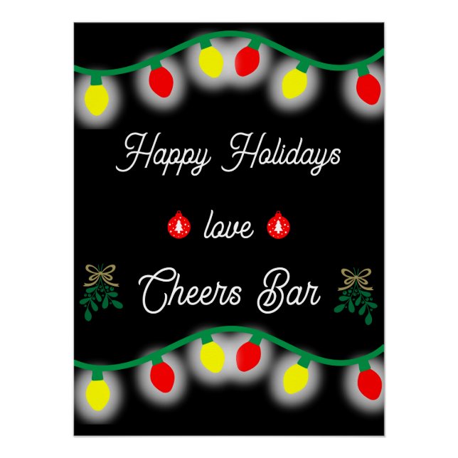 Weihnachts-Party Happy Hour Werbeaktion Poster (Vorderseite)