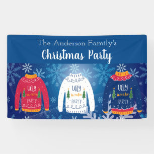 Weihnachts-Party hässlich Pullover Rotschnee Winte Banner