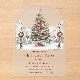 Weihnachts-Party im Festsaison Acryleinladungen