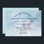 Weihnachts-Party in der Hütte Wildes Hirsch mit An Einladung<br><div class="desc">Eine Weihnachtsfeier mit einem landschaftlichen Foto zum Thema Urlaub. Ein eisblau gefilterter Hintergrund verleiht diesem Foto einen kalten Winterlook mit magischem Flair. Auf einem Hügel mit winterlichen Kiefernbäumen im Hintergrund steht ein edles Reh mit Geweih. Ideal für Party in der Kabine oder Hütte.</div>