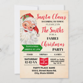 Weihnachts-Party in der Stadt Einladung