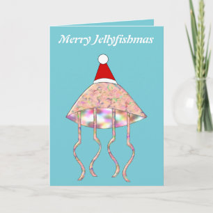 Weihnachts Party Jellyfish Custom Card Feiertagskarte
