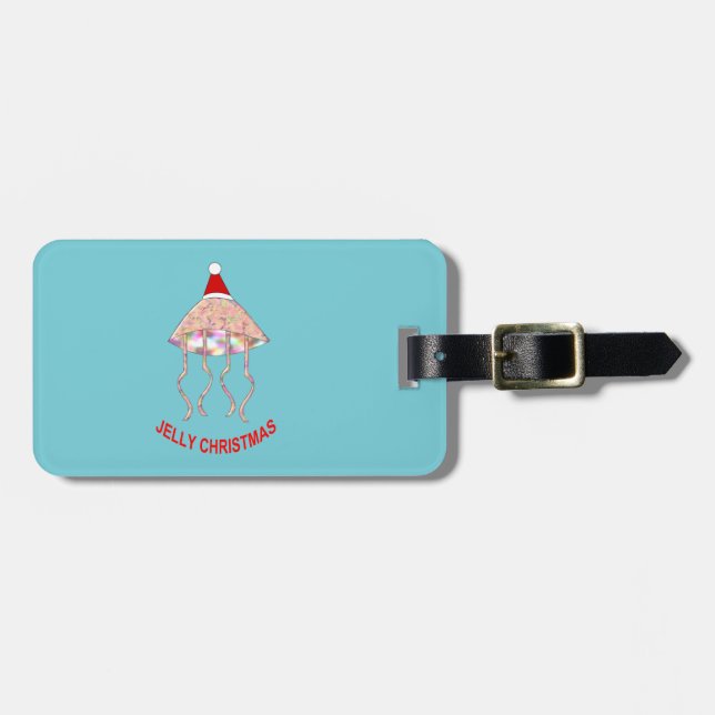 Weihnachts-Party Jellyfish Custom Gepäckanhänger (Vorderseite horizontal)
