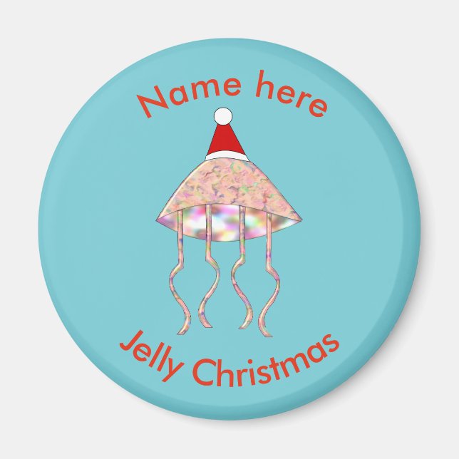Weihnachts Party Jellyfish Custom Magnet (Vorne)