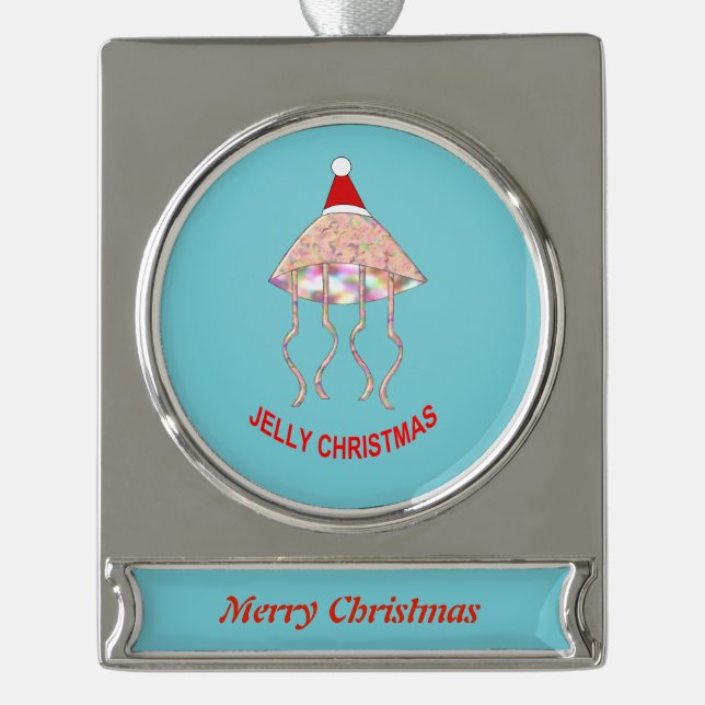 Weihnachts Party Jellyfish Custom Ornament (Vorderseite)