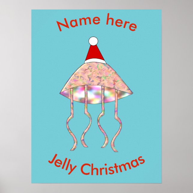 Weihnachts-Party Jellyfish Custom Poster (Vorne)
