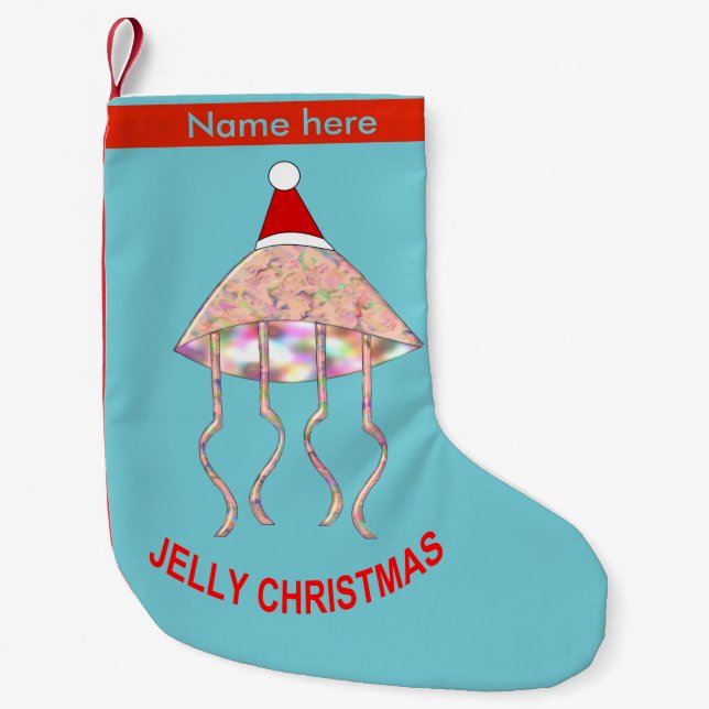 Weihnachts Party Jellyfish Custom Strumpf Kleiner Weihnachtsstrumpf (Vorderseite)