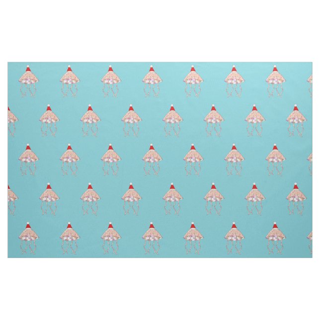 Weihnachts Party Jellyfish Kunsthandwerk Stoff (Fat Quarter (45,7 x 55,9 cm))