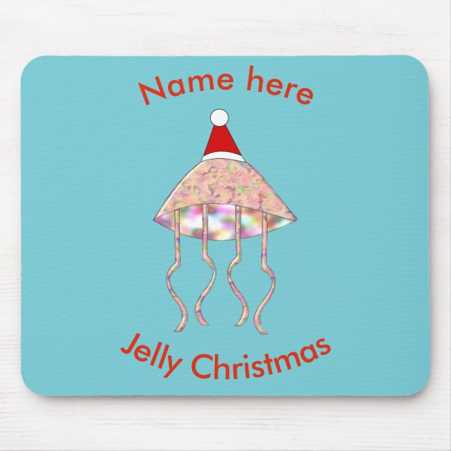 Weihnachts-Party Jellyfish Mousepad (Vorne)