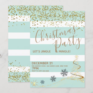 Weihnachts-Party Jingle und Mingle Einladung