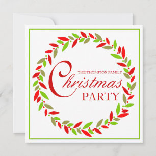 Weihnachts-Party-Kranz-Einladung Einladung