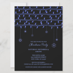 Weihnachts-Party Lichter Einladung