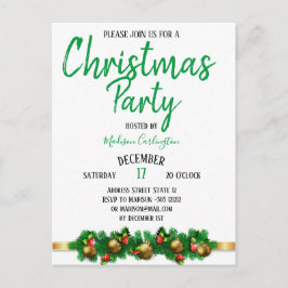 Weihnachts-Party Mistletoe Bells Decorative 2 Postkarte