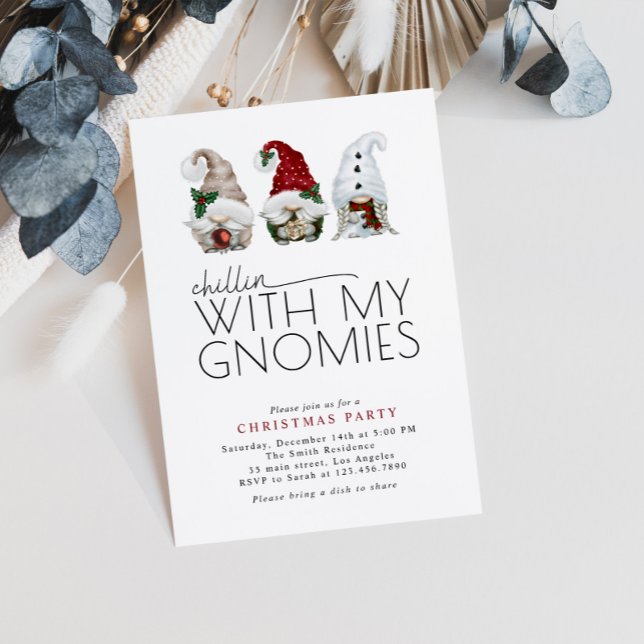 Weihnachts-Party mit meinen Gnomen Einladung (Von Creator hochgeladen)