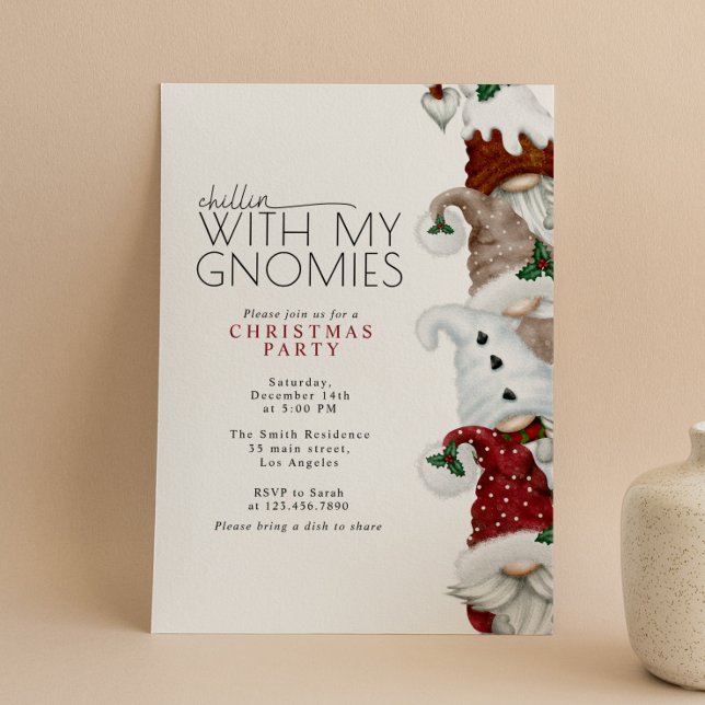 Weihnachts-Party mit meinen Gnomen Einladung (Von Creator hochgeladen)