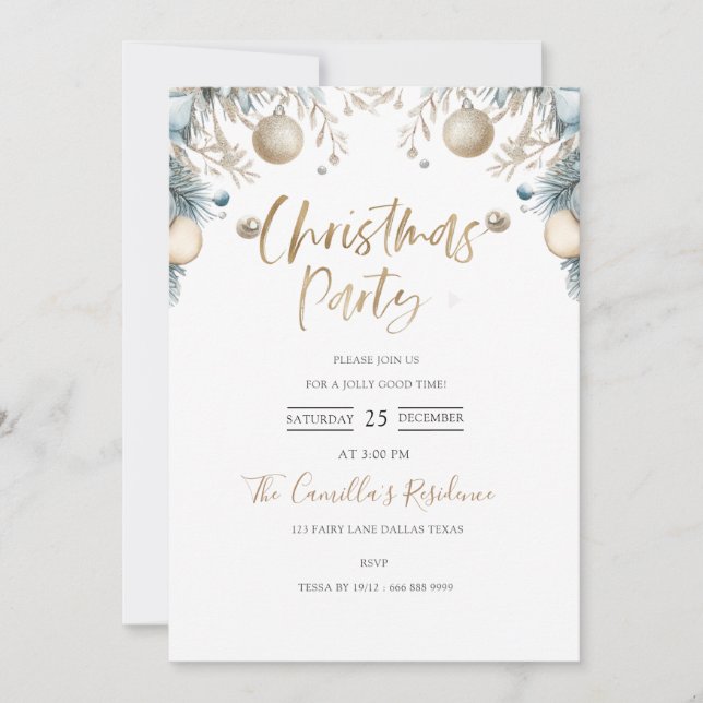 Weihnachts-Party Moderne warme Weihnachten Einladu Einladung (Vorderseite)