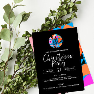 Weihnachts-Party Modernes geometrisches Muster Einladung