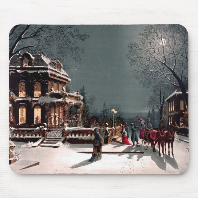 Weihnachts-Party Mousepad (Vorne)