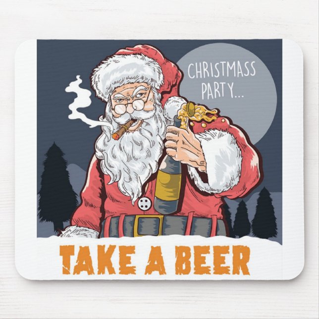 Weihnachts-Party Mousepad (Illustration of Santa Claus!)