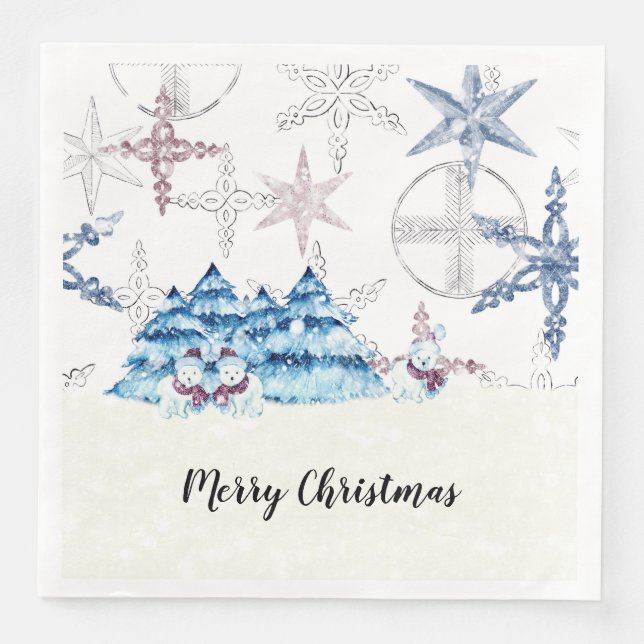 Weihnachts-Party Napkins, Abendgröße Serviette (Vorderseite)