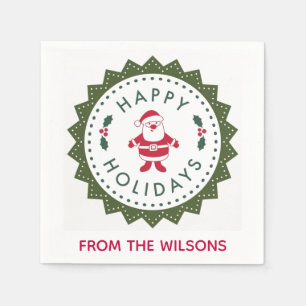 Weihnachts-Party Niedlicher Cartoon Serviette