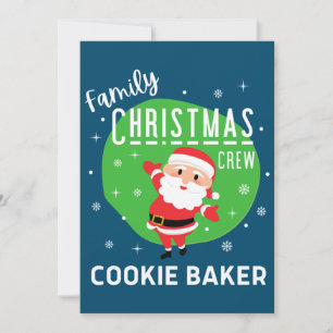 Weihnachts-Party Pajamas Cookie Baker Feiertagskarte