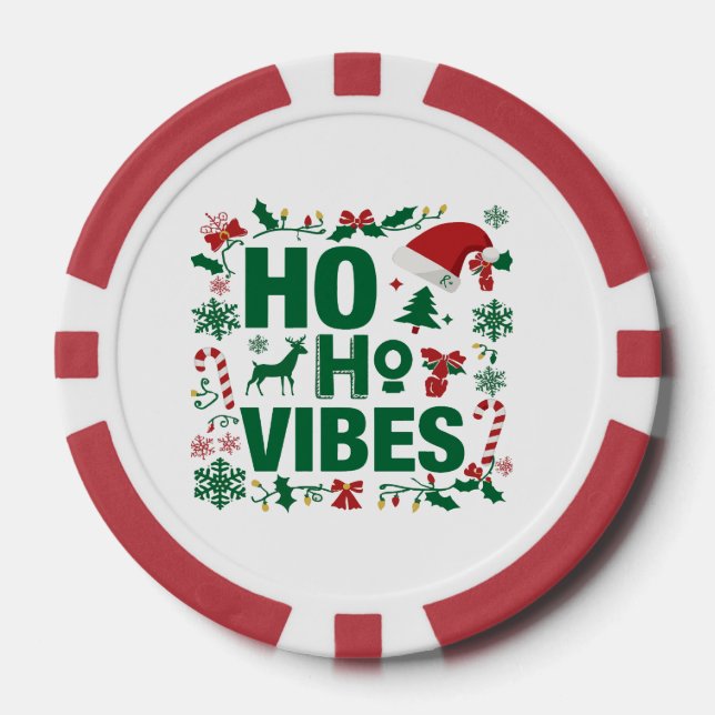 Weihnachts Party Poker Chip - Ho Ho Vibes (Vorderseite)