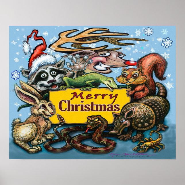 Weihnachts-Party-Poster Poster (Vorne)