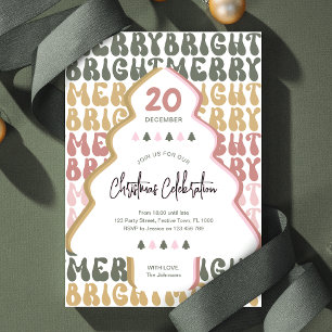 Weihnachts Party Retro Groovy Frische Pasta machen Einladung