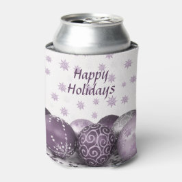 Weihnachts-Party Rosa Lila Ornamente Schneeflocken Dosenkühler