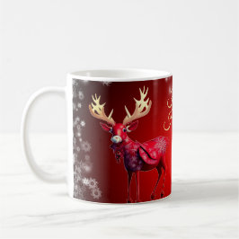 Weihnachts-Party Rote Rentiere Winterurlaub Kaffeetasse