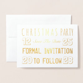 Weihnachts-Party Save the Date Foulcard Folienkarte
