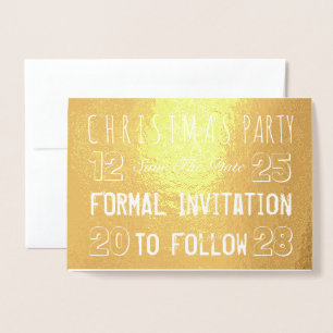 Weihnachts-Party Save the Date Foulcard Folienkarte