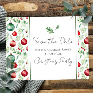 Weihnachts-Party Save the Date Postkarte
