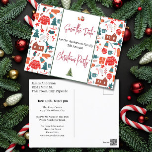 Weihnachts-Party Save the Date Ugly Sweater Postkarte