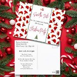 Weihnachts-Party Save the Date Weihnachtsmannmütze Postkarte<br><div class="desc">Spaß Weihnachten Party der Familie Save the Date Weihnachtsmannmütze Postcard Design. Alle Texte sind editierbar,  anpassbar und können mit Ihren Party-Details leicht verändert werden.</div>