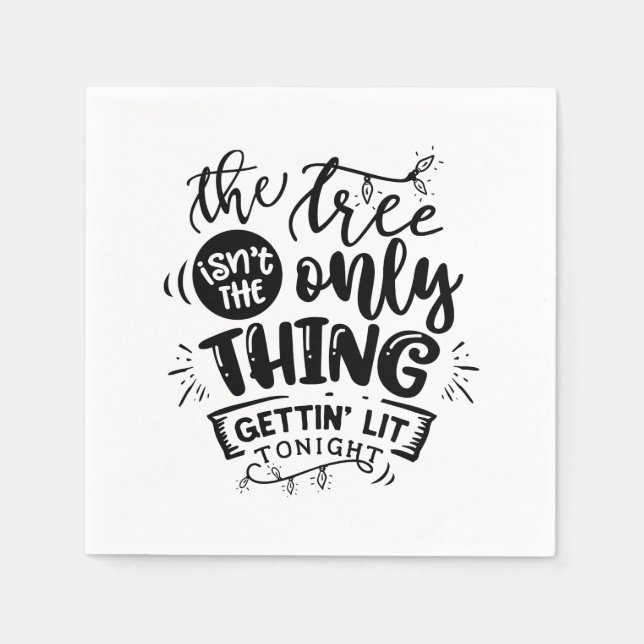 Weihnachts-Party Serviette (Vorderseite)