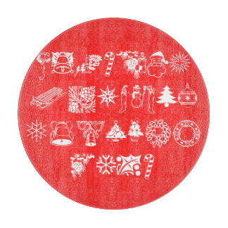 Weihnachts-Party Snowman Santa Claus Workshop Schneidebrett