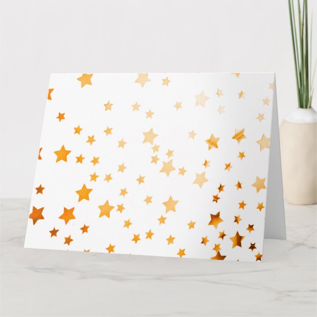 Weihnachts-Party-Star-Glitzer Karte (Vorderseite)