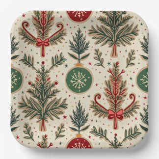 Weihnachts-Party-Teller Pappteller