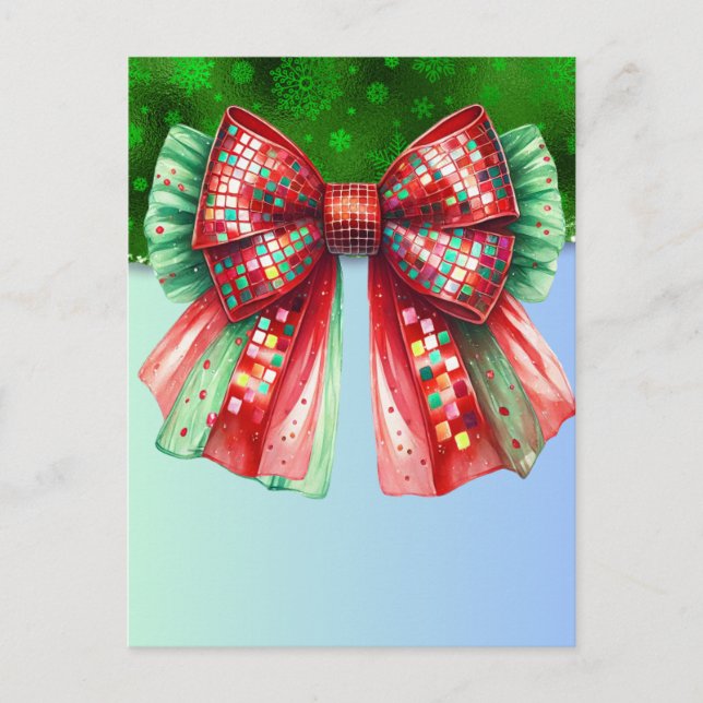 Weihnachts-Party Tropfen Bling Festival Merry Xmas Postkarte (Vorderseite)