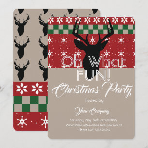 Weihnachts-Party Ugly Sweater Vintag Einladung